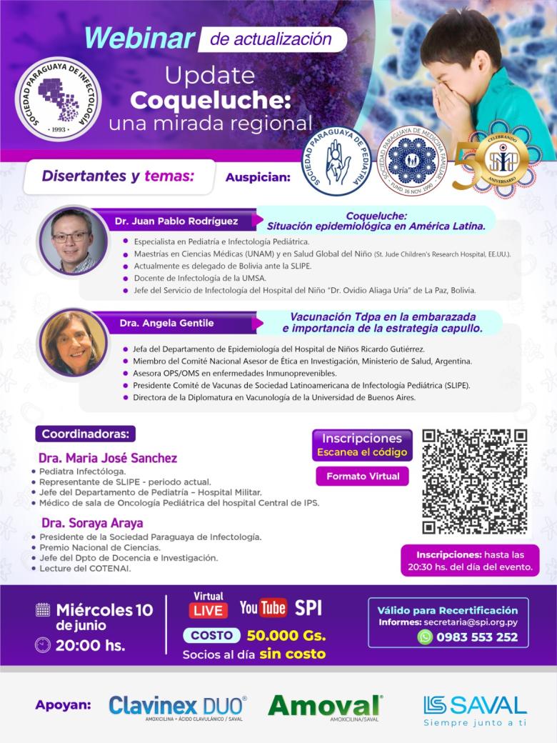 coqueluche, capacitación, infectología